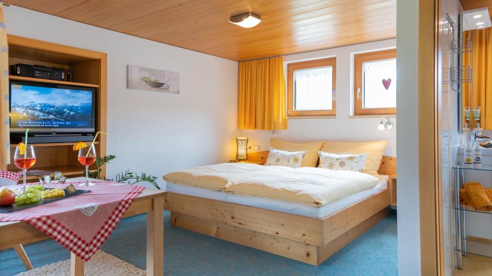 Schlafzimmer im Apartment Panoramablick in Bezau